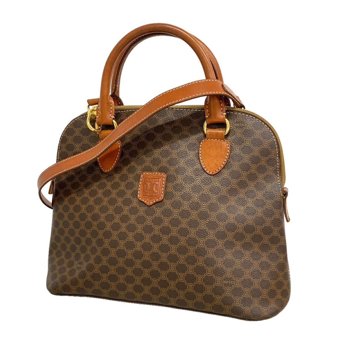 Celine Macadam Brown 2-way handbag for women (1 of 12)