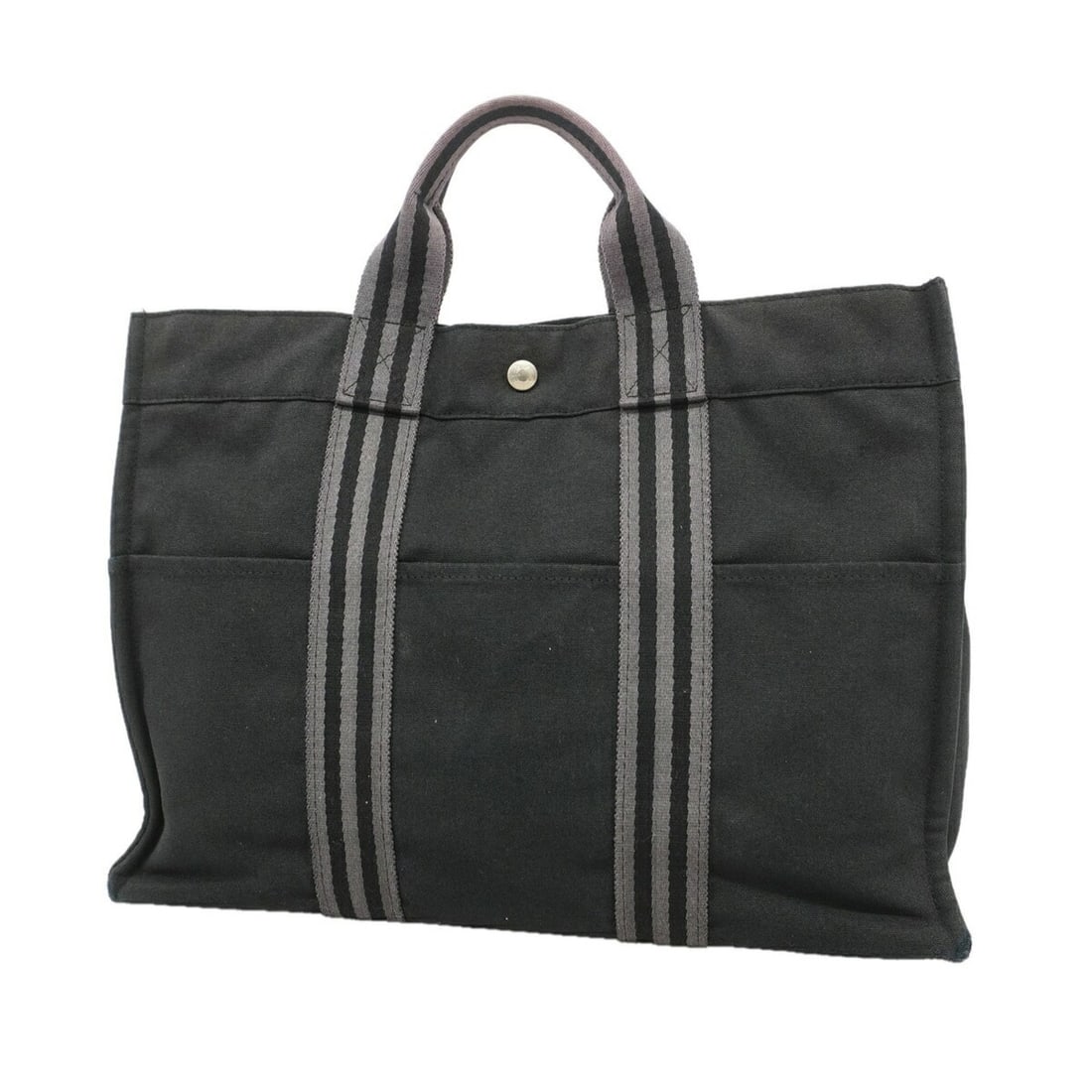 Hermes Fourre-Tout MM Canvas Tote Bag, Black, Women's: --- Catalog ---Category: SizeSize (HxWxD): 31.5cm x 42cm x 10cm / 12.4'' x 16.53'' x 3.93''Category: DesignType: Tote bagColor: BlackGender: WomenMaterial: Canvas Hardware Color: SilverCategory: Gener