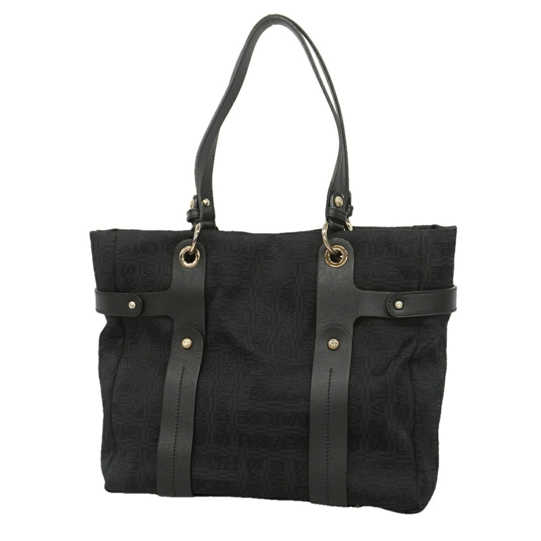 Salvatore Ferragamo canvas tote bag, black, for women.: --- Catalog ---Category: SizeSize (HxWxD): 27cm x 31cm x 13cm / 10.62'' x 12.2'' x 5.11''Category: DesignType: Tote bagColor: BlackGender: WomenMaterial: Canvas Hardware Color: SilverCategory: General