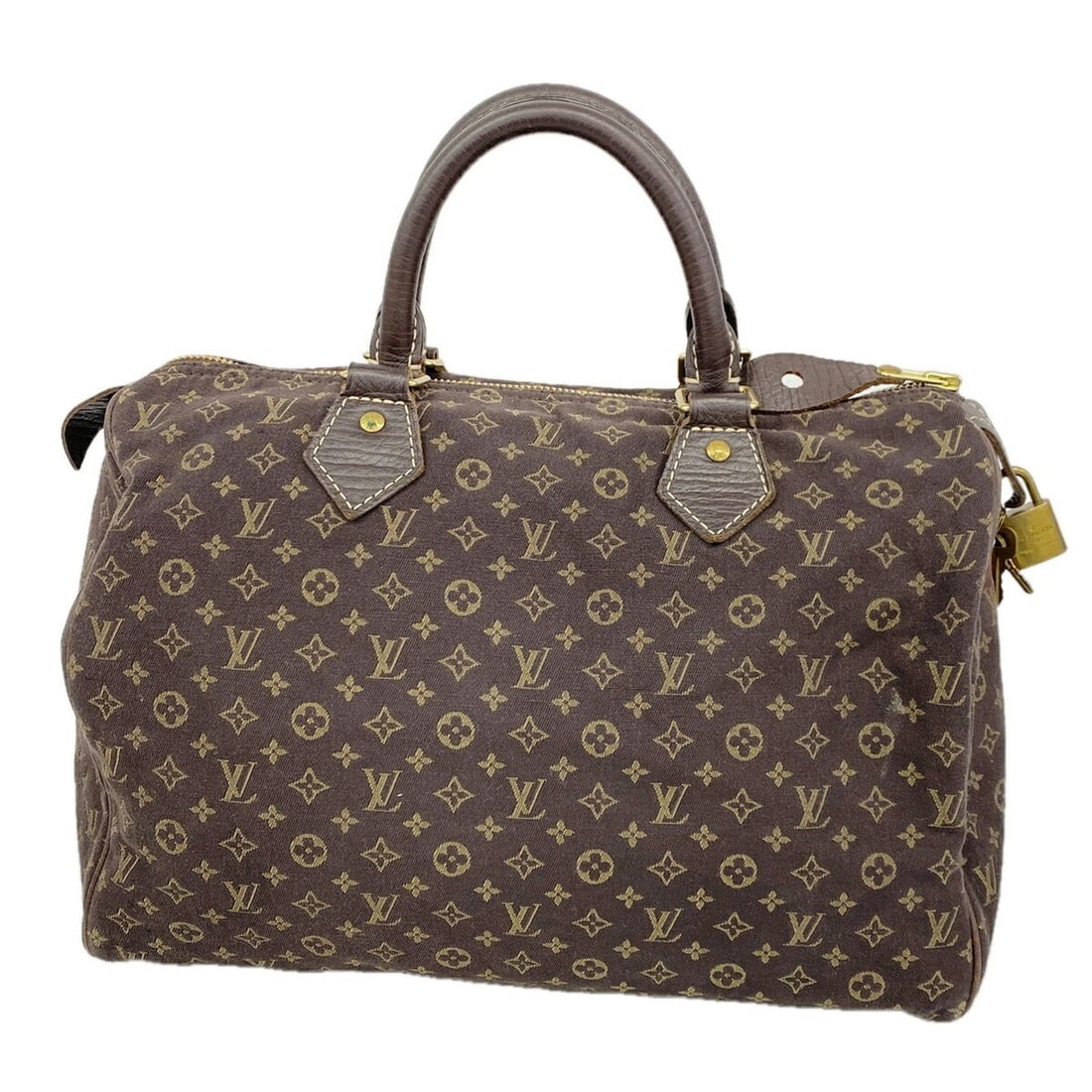 Louis Vuitton Monogram Mini Lin Speedy 30 Handbag M95224 Ebene Women's (1 of 12)