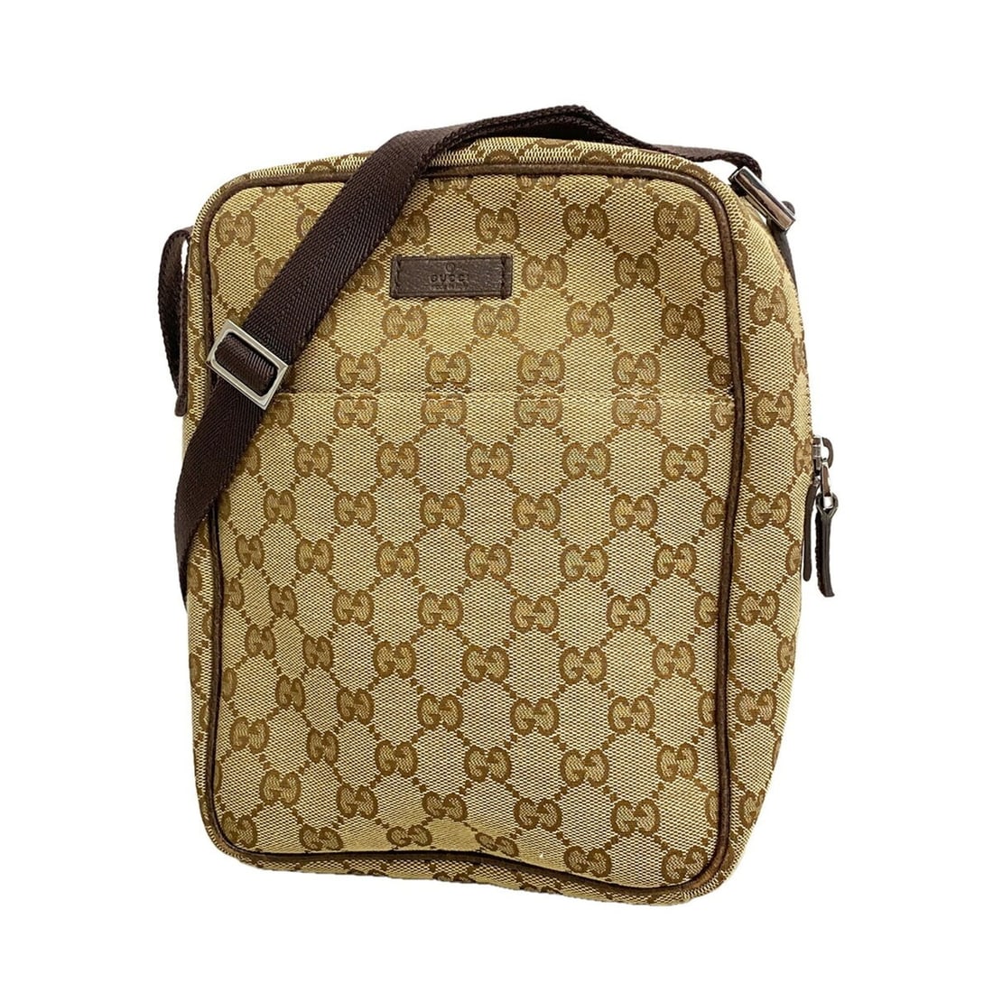 Gucci GG Canvas Shoulder Bag 122759, Brown Canvas, Women's: --- Catalog ---Category: SizeSize (HxWxD): 24cm x 19cm x 8cm / 9.44'' x 7.48'' x 3.14''Category: DesignType: Shoulder bagColor: BrownGender: WomenMaterial: Canvas Hardware Color: SilverCategory: Gener