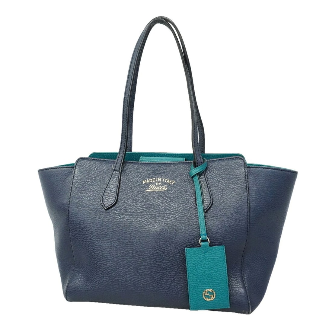 Gucci Swing Tote Bag 354408 Leather Navy Women's: --- Catalog ---Category: SizeSize (HxWxD): 22.5cm x 27cm x 15cm / 8.85'' x 10.62'' x 5.9''Category: DesignType: Tote bagColor: NavyGender: WomenMaterial: Leather Hardware Color: GoldCategory: GeneralM