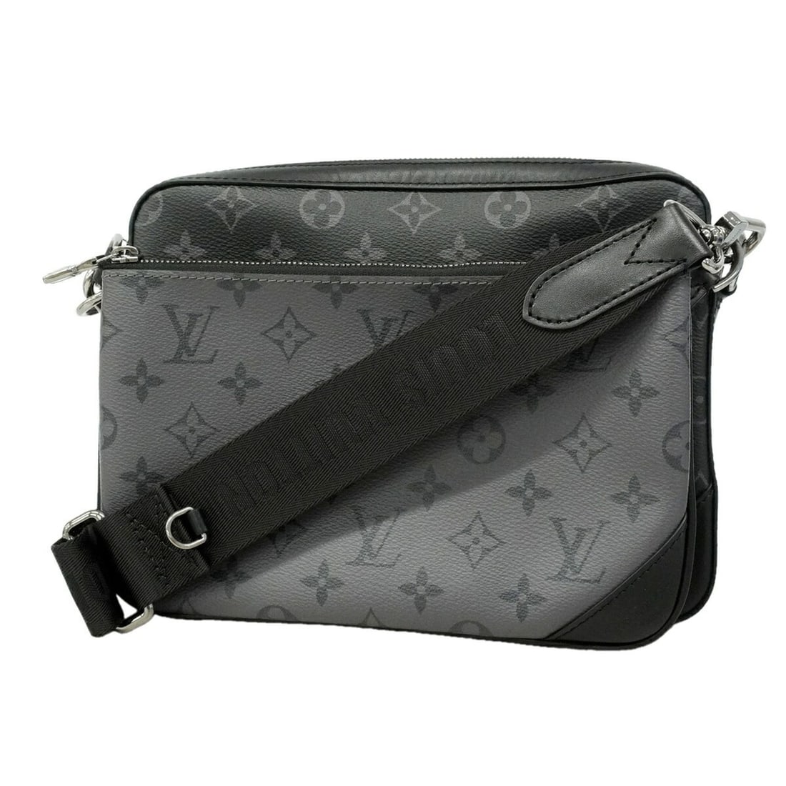 Louis Vuitton Monogram Eclipse Reverse Trio Shoulder Bag M69443 Black Grey Men's (1 of 9)