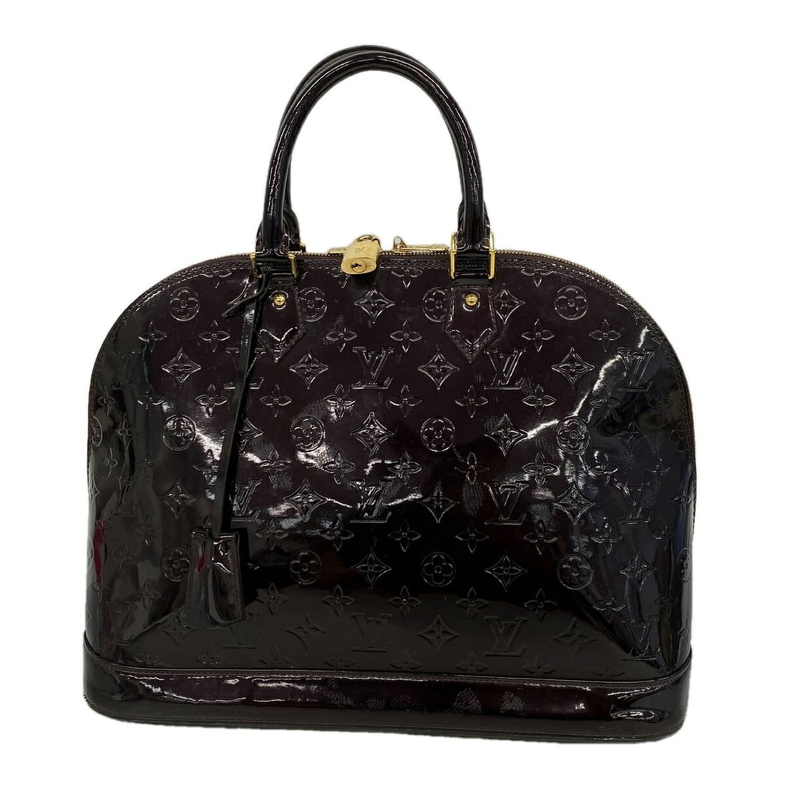 Louis Vuitton Alma GM Vernis handbag, M93595, Amarante, for women.: --- Catalog ---Category: SizeSize (HxWxD): 29cm x 39cm x 18.5cm / 11.41'' x 15.35'' x 7.28''Category: DesignType: HandbagColor: AmaranteGender: WomenCategory: GeneralMPN: M93595Brand: Louis Vuitton---