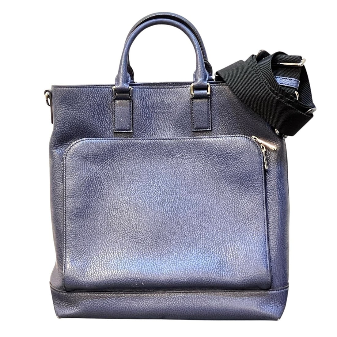 Gucci Cosmopolis 2-Way Tote Bag, Leather, 406463: --- Catalog ---Category: SizeSize (HxWxD): 34cm x 33cm x 10cm / 13.38'' x 12.99'' x 3.93''Category: DesignType: Tote bagColor: NavyGender: WomenMaterial: Leather Category: GeneralMPN: 406463Brand: Guc