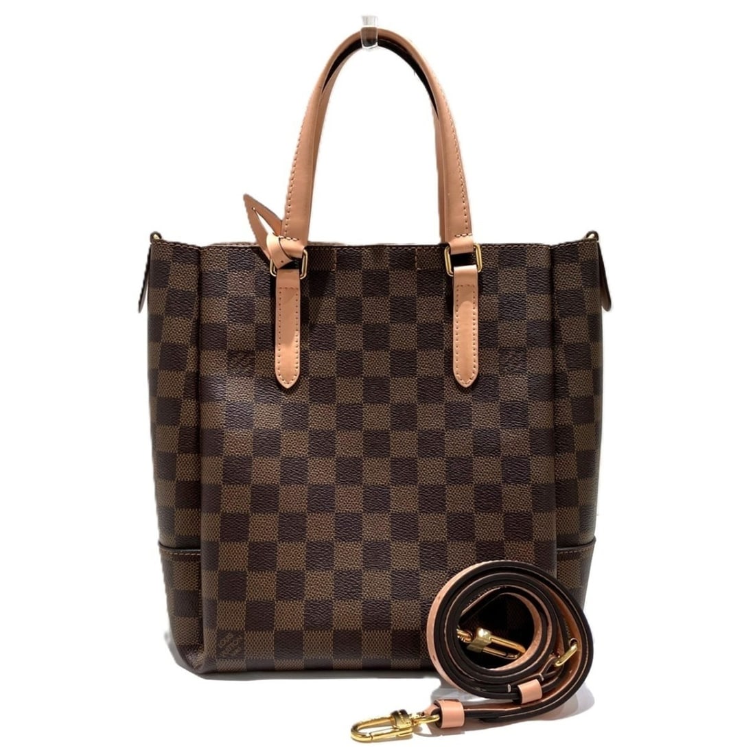 Louis Vuitton Belmont Handbag, Damier Canvas, N60297: --- Catalog ---Category: SizeSize (HxWxD): 25cm x 28cm x 12cm / 9.84'' x 11.02'' x 4.72''Category: DesignType: Handbag, PouchColor: BrownGender: WomenMaterial: Damier Canvas Category: GeneralMPN: N602