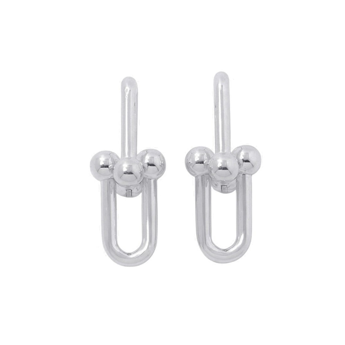 Tiffany & Co. Hardware Link Extra Large Sterling Silver Earrings, 60013153.: --- Catalog ---Category: SizeWeight: 19.1g / 0.67oz.Size (HxWxD): 47.40mm x 18.90mm / 1.87'' x 0.74''Category: DesignType: Drop earringsGender: WomenMaterial: Silver 925Category: GeneralBrand: Tiffany