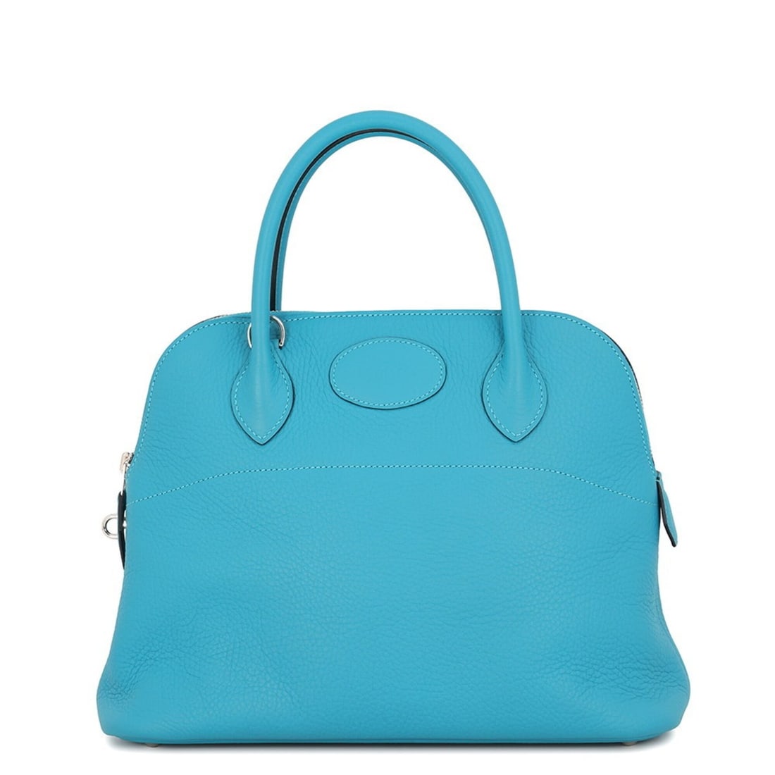 Hermes Bolide 31 handbag, turquoise, Taurillon Clemence leather, ?R stamp, HERMES 2-way shoulder: --- Catalog ---Category: SizeWeight: 850g / 1.87lb.Size (HxWxD): 24cm x 31cm x 12cm / 9.44'' x 12.2'' x 4.72''Strap Length: 90cm / 35.43''Category: DesignType: Handbag, Shoulder bagColor: Turquoise bl