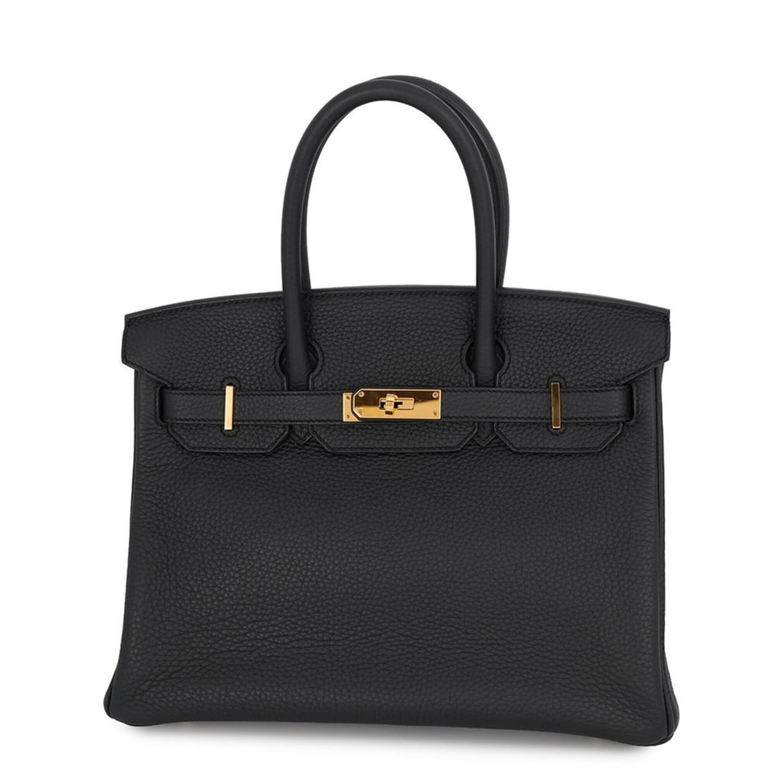 Hermes Birkin 30 Black Taurillon Clemence Leather A Stamp HERMES Handbag Women's (1 of 15)