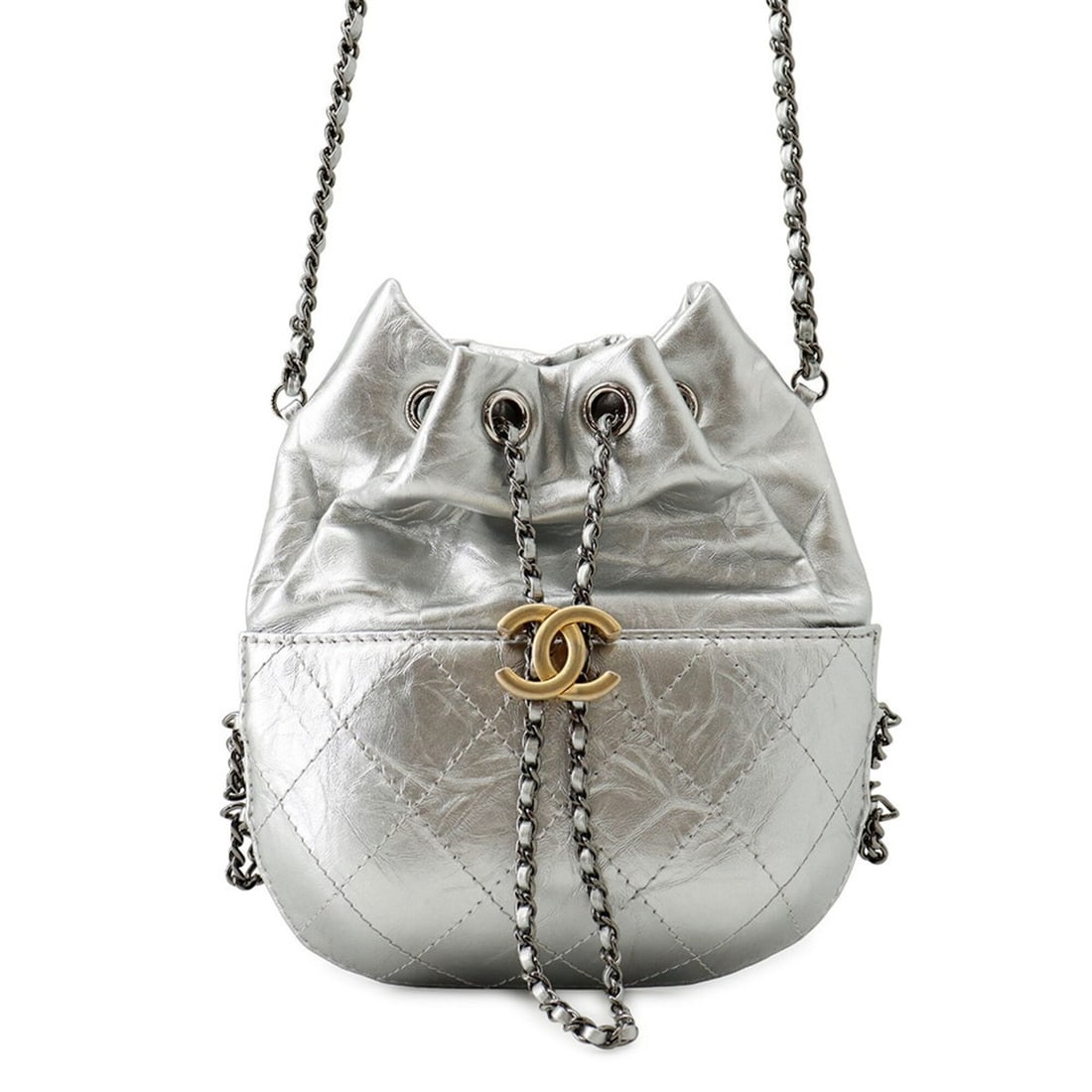 Chanel Chain Shoulder Bag Gabrielle de Leather A98787 CHANEL Handbag Women's: --- Catalog ---Category: SizeWeight: 410g / 14.46oz.Size (HxWxD): 20cm x 20cm x 6cm / 7.87'' x 7.87'' x 2.36''Strap Length: 128.5cm / 50.59''Category: DesignType: Handbag, Shoulder bagColor: SilverGen
