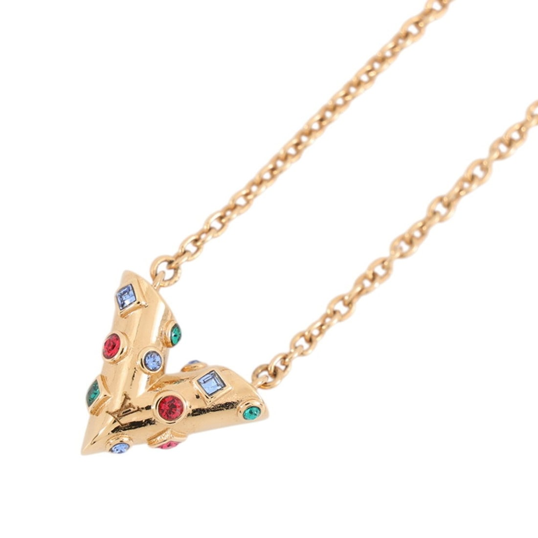 Louis Vuitton Necklace Collier Essential V Planet Metal Rhinestone M68920 LOUIS VUITTON NECKLACE: --- Catalog ---Category: SizePendant Size: 15mm x 15mm / 0.59'' x 0.59''Neck Circumference: 40.5 cm - 46.5 cm / 15.94'' - 18.3''Category: DesignColor: GoldStone: RhinestoneGender: WomenNecklace Type: 