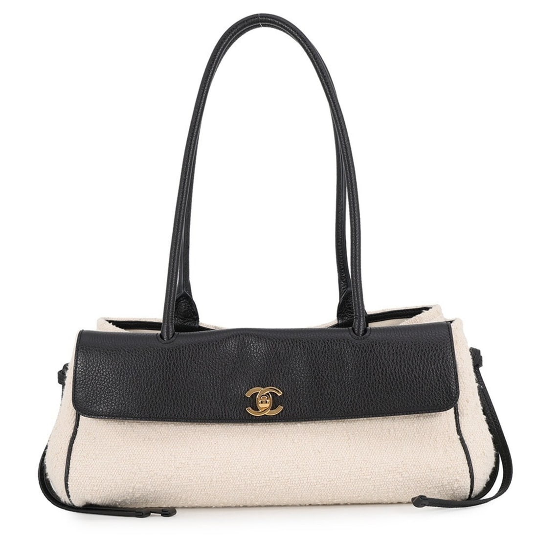 Chanel Shoulder Bag, Coco Mark Handbag, Small, Calfskin Tweed AS6288, Black, CHANEL: --- Catalog ---Category: SizeWeight: 730g / 1.6lb.Size (HxWxD): 15cm x 33cm x 13cm / 5.9'' x 12.99'' x 5.11''Category: DesignType: Handbag, Shoulder bagColor: BlackMaterial: Tweed , Leather Hardware C