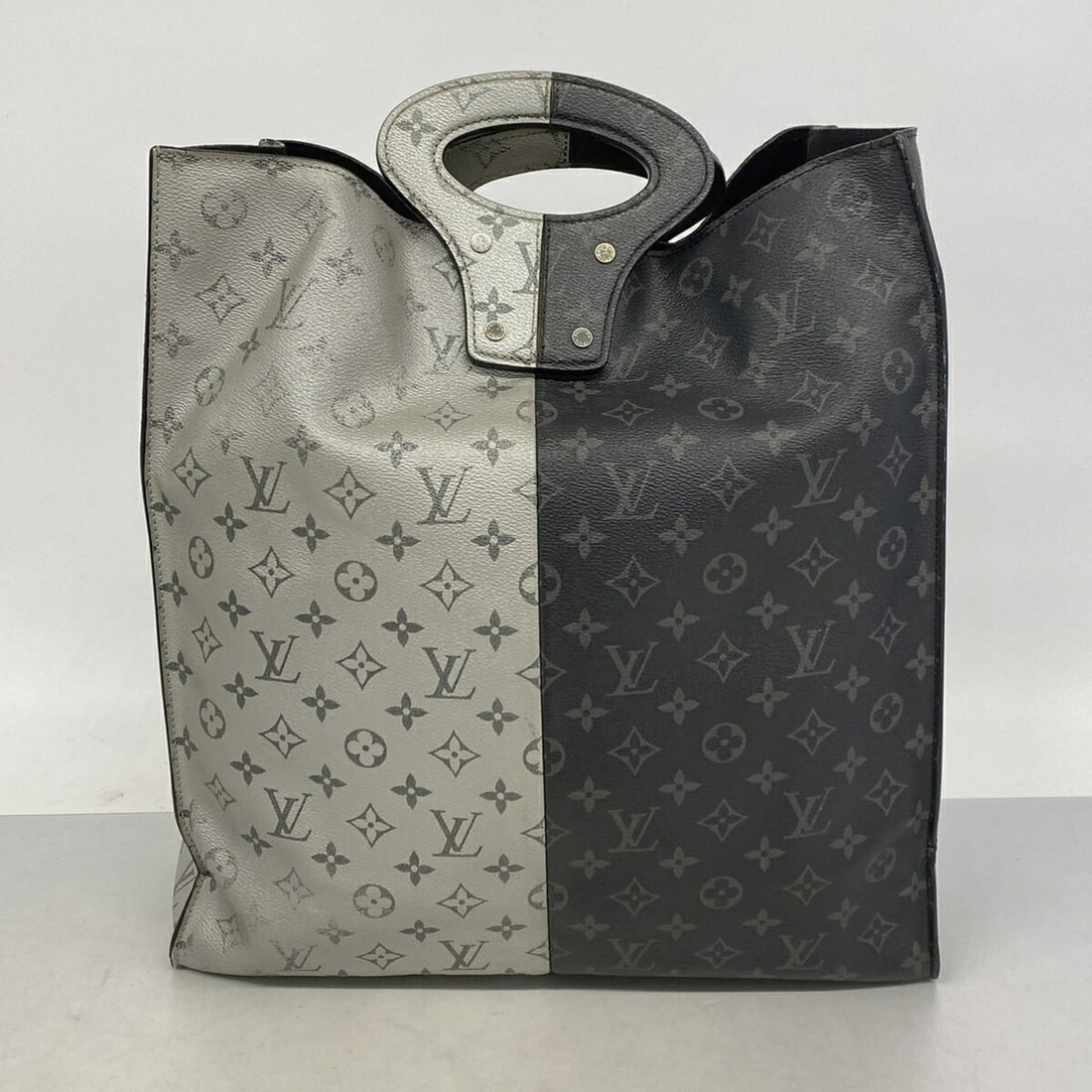 Louis Vuitton Monogram Eclipse Split Tote Bag M43816 Black Grey Men's - 12