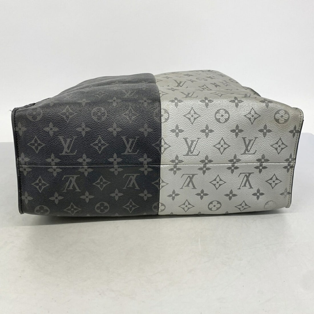 Louis Vuitton Monogram Eclipse Split Tote Bag M43816 Black Grey Men's - 3