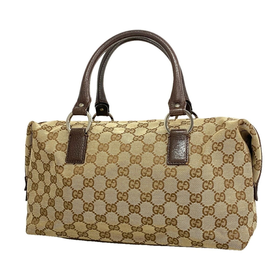 Gucci GG Canvas Handbag 113009 Brown Women's: --- Catalog ---Category: SizeSize (HxWxD): 18cm x 29.5cm x 8.5cm / 7.08'' x 11.61'' x 3.34''Category: DesignType: HandbagColor: BrownGender: WomenMaterial: Canvas Hardware Color: SilverCategory: Gener