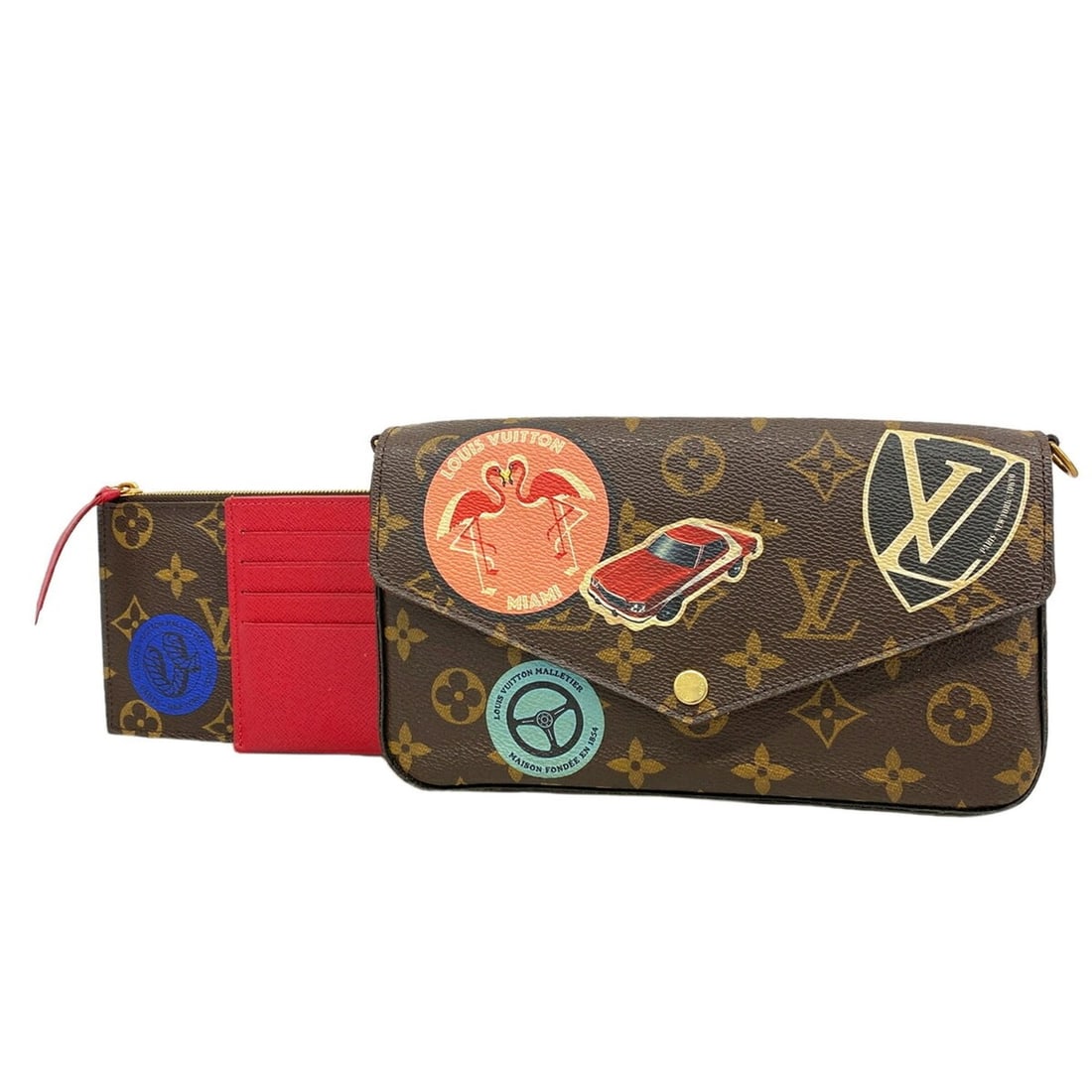 Louis Vuitton Monogram Pochette Felice M62145 Brown Women's Wallet/Shoulder Wallet (1 of 15)