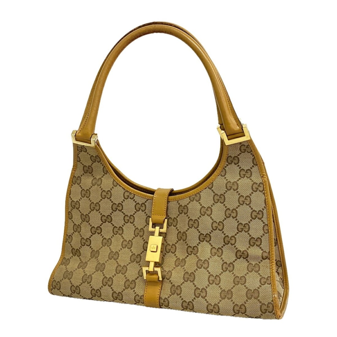 Gucci GG Canvas Jackie Handbag 002 1067 Brown Women's: --- Catalog ---Category: SizeSize (HxWxD): 16cm x 31cm x 10cm / 6.29'' x 12.2'' x 3.93''Category: DesignType: HandbagColor: BrownGender: WomenMaterial: Canvas Hardware Color: SilverCategory: GeneralMP