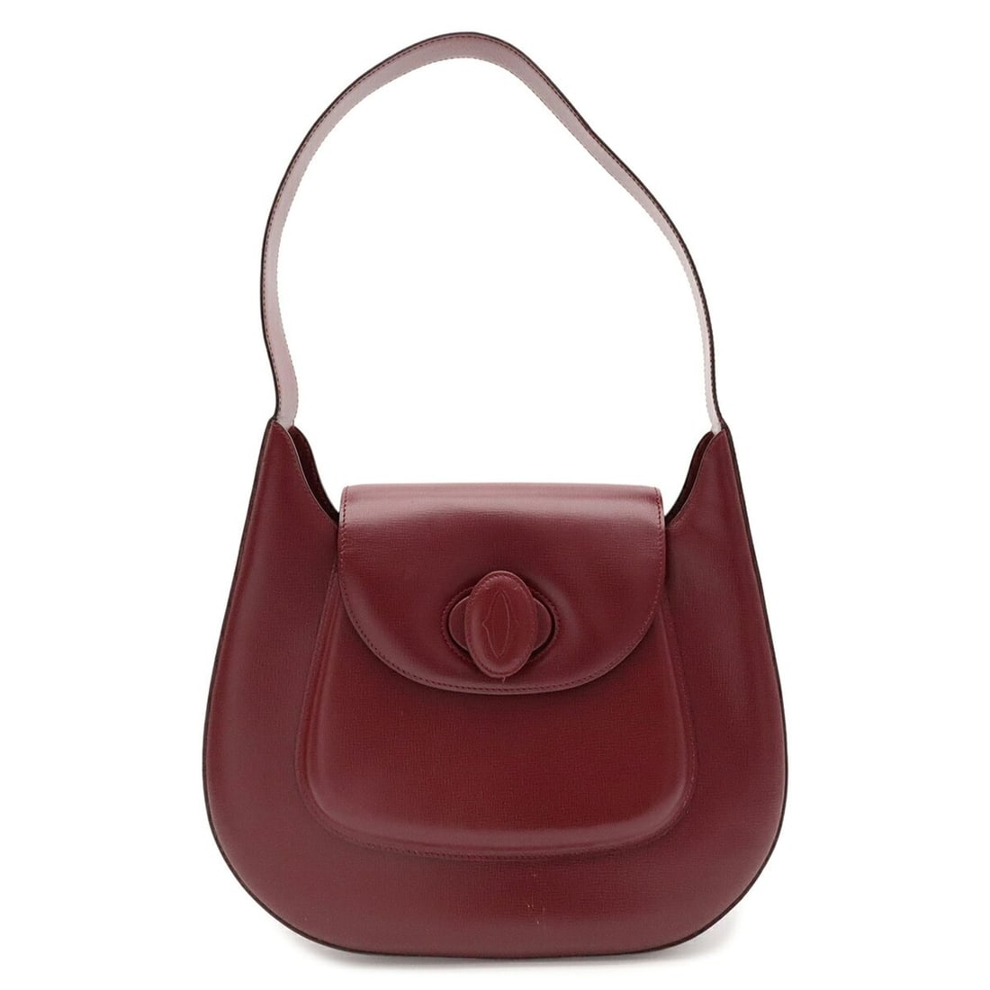 Cartier Must line de shoulder bag, leather, burgundy red. (1 of 10)