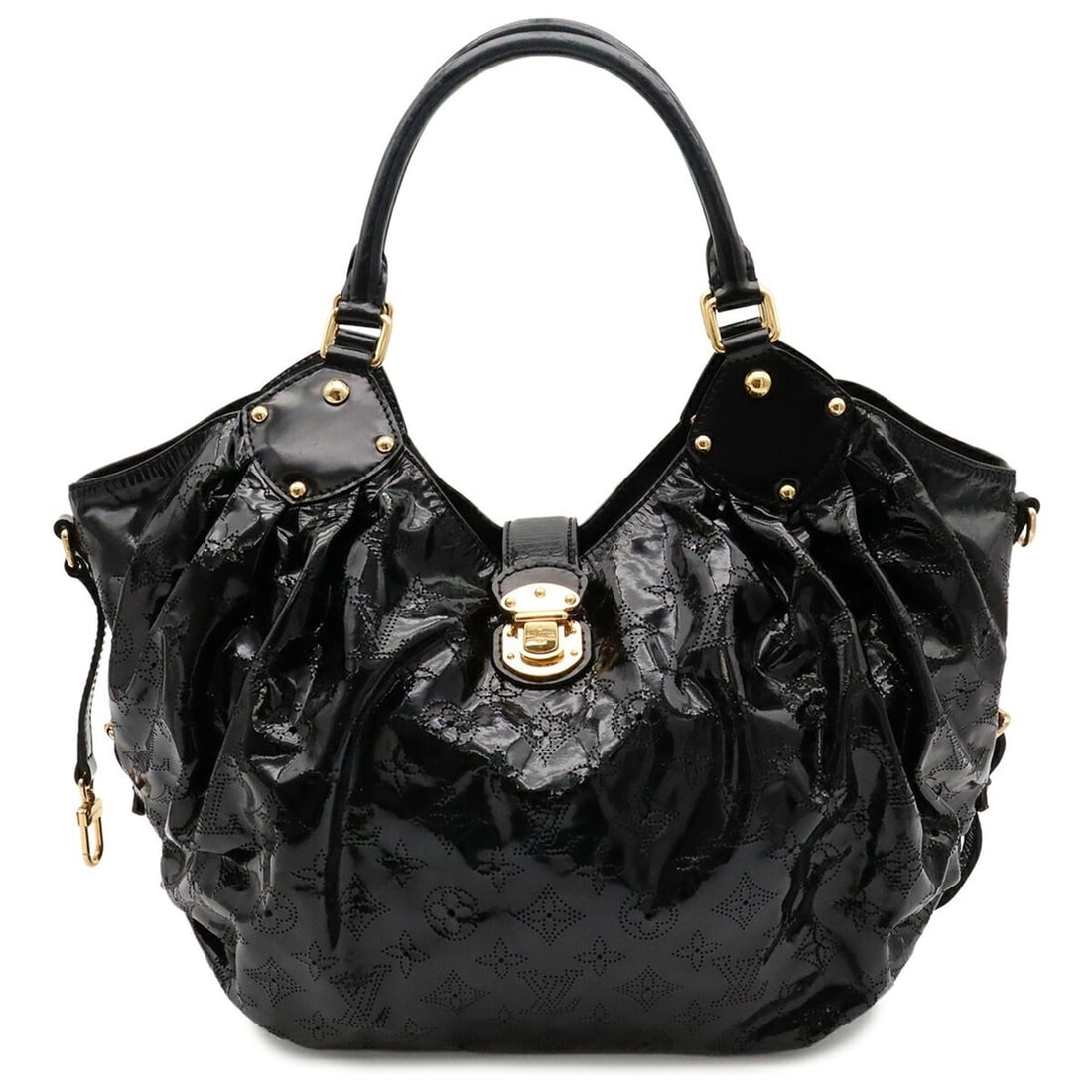 LOUIS VUITTON Louis Vuitton Monogram Mahina Surya L Tote Bag Shoulder Patent Leather Noir Black: --- Catalog ---Category: SizeSize (HxWxD): 26cm x 45cm x 14cm / 10.23'' x 17.71'' x 5.51''Category: DesignType: Shoulder bag, Tote bagColor: Black, Noir, WhiteGender: WomenMaterial: Patent leather Cat
