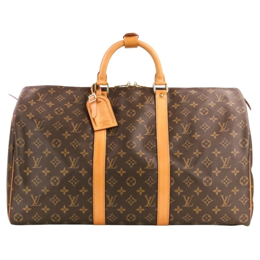 LOUIS VUITTON Keepall 50 Monogram Boston Bag M41426 Brown (Men's & Women's): --- Catalog ---Category: SizeSize (HxWxD): 29cm x 50cm x 20.5cm / 11.41'' x 19.68'' x 8.07''Category: DesignType: Boston bagColor: BrownGender: Men,WomenMaterial: Monogram , Canvas Category: GeneralBr