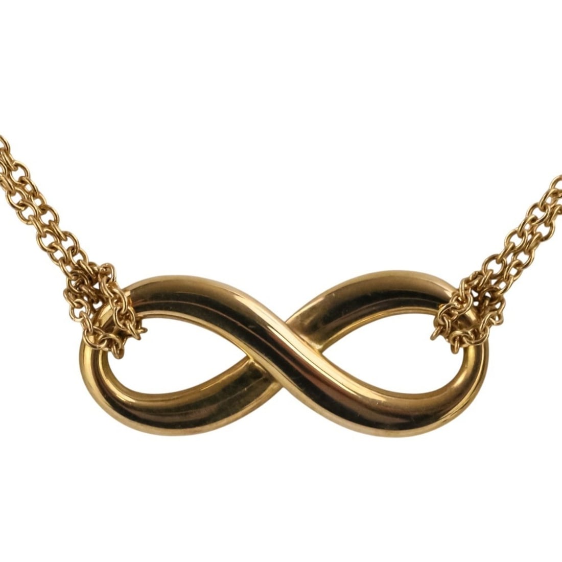 Tiffany & Co. Infinity Chain Necklace, 18K 750 Gold, Women's: --- Catalog ---Category: SizePendant Size: 0.8mm x 2mm / 0.03'' x 0.07''Neck Circumference: 40.5 cm / 15.94''Category: DesignColor: GoldGender: WomenMaterial: Gold (18K)Necklace Type: NecklaceCategory