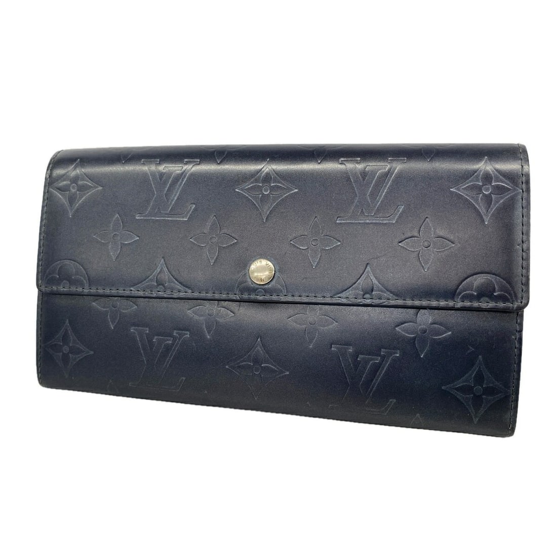 Louis Vuitton Monogram Mat Pochette Portemonnaie Credit Wallet M65102 Blue Women's Long: --- Catalog ---Category: SizeSize (HxWxD): 10.5cm x 19cm x 2cm / 4.13'' x 7.48'' x 0.78''Category: DesignType: Long wallet (bi-fold)Color: BlueGender: WomenCategory: GeneralMPN: M65102Brand: Louis Vui
