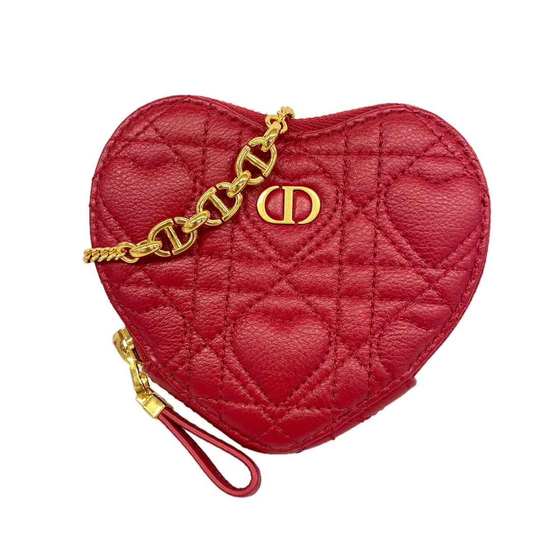Christian Dior shoulder bag, Caro leather, red, women's.: --- Catalog ---Category: SizeSize (HxWxD): 10cm x 11.5cm x 3cm / 3.93'' x 4.52'' x 1.18''Category: DesignType: Shoulder bagColor: Red colorGender: WomenMaterial: Leather Hardware Color: GoldCategory: 