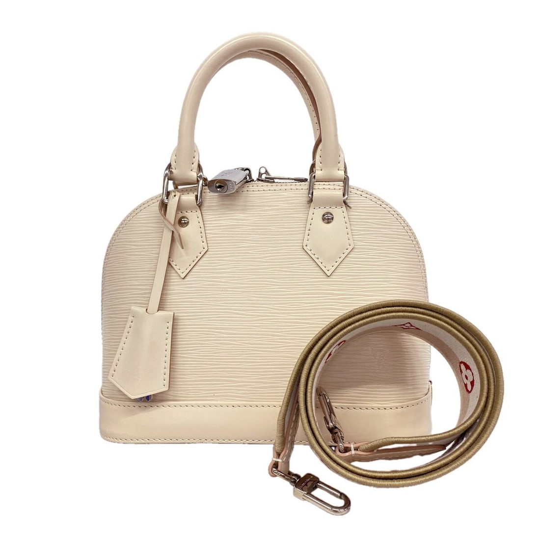 Louis Vuitton Alma BB Epi Leather Handbag M58706 Quartz 2-way Bag for Women: --- Catalog ---Category: SizeSize (HxWxD): 17.5cm x 23.5cm x 11.5cm / 6.88'' x 9.25'' x 4.52''Category: DesignType: HandbagColor: WhiteGender: WomenCategory: GeneralMPN: M58706Brand: Louis Vuitton--- 