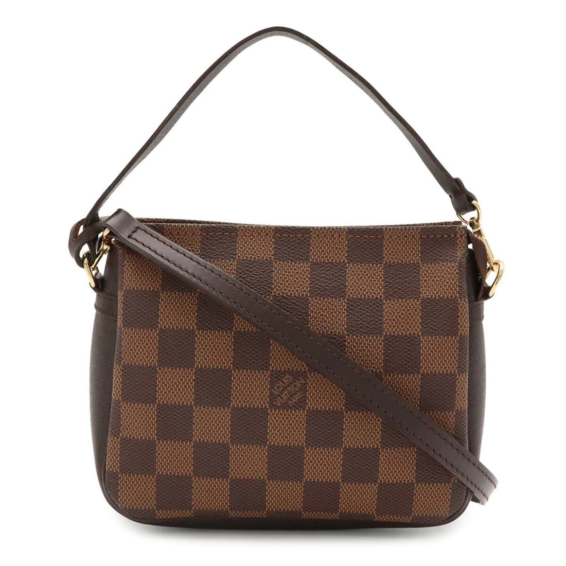 LOUIS VUITTON Damier Trouse Makeup Handbag Pouch Shoulder Bag Pochette N51982: --- Catalog ---Category: SizeSize (HxWxD): 14cm x 16.5cm x 5.5cm / 5.51'' x 6.49'' x 2.16''Category: DesignType: Pochette, Pouch, Shoulder bagColor: BrownGender: WomenMaterial: PVC , Coated canvas Cat