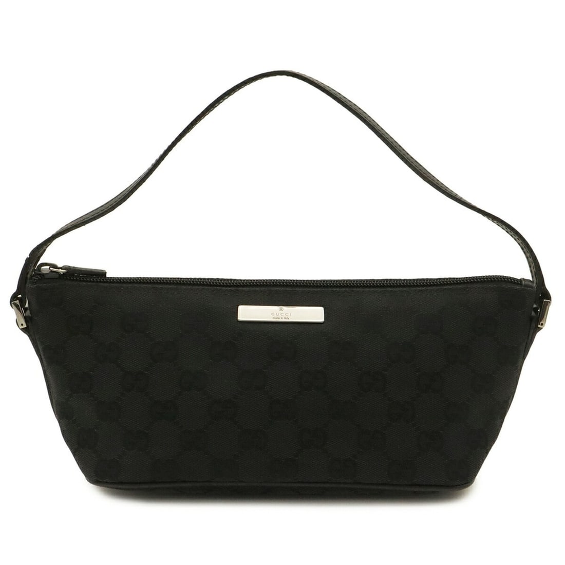 GUCCI GG Canvas Handbag Pouch Sub-bag - Black 07198: --- Catalog ---Category: SizeSize (HxWxD): 11cm x 21.5cm x 8cm / 4.33'' x 8.46'' x 3.14''Category: DesignType: Handbag, PouchColor: BlackGender: WomenMaterial: Canvas , Leather Category: GeneralBrand: