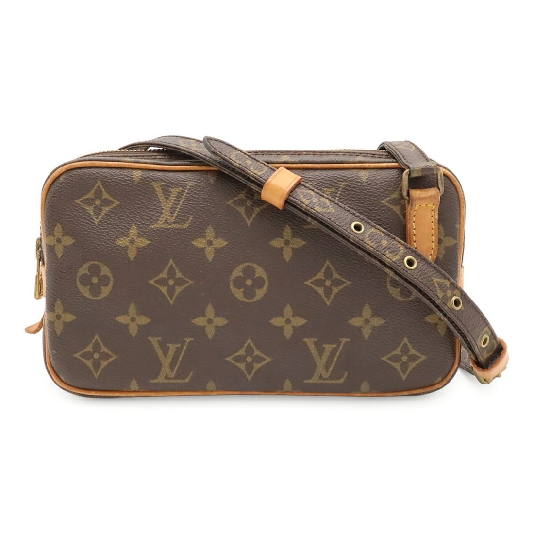 LOUIS VUITTON Louis Vuitton Monogram Marly Bandoulière Shoulder Bag Pochette M51828: --- Catalog ---Category: SizeSize (HxWxD): 12cm x 21.5cm x 4.5cm / 4.72'' x 8.46'' x 1.77''Category: DesignType: Pochette, Shoulder bagColor: BrownGender: WomenMaterial: Monogram , Canvas Category: Ge