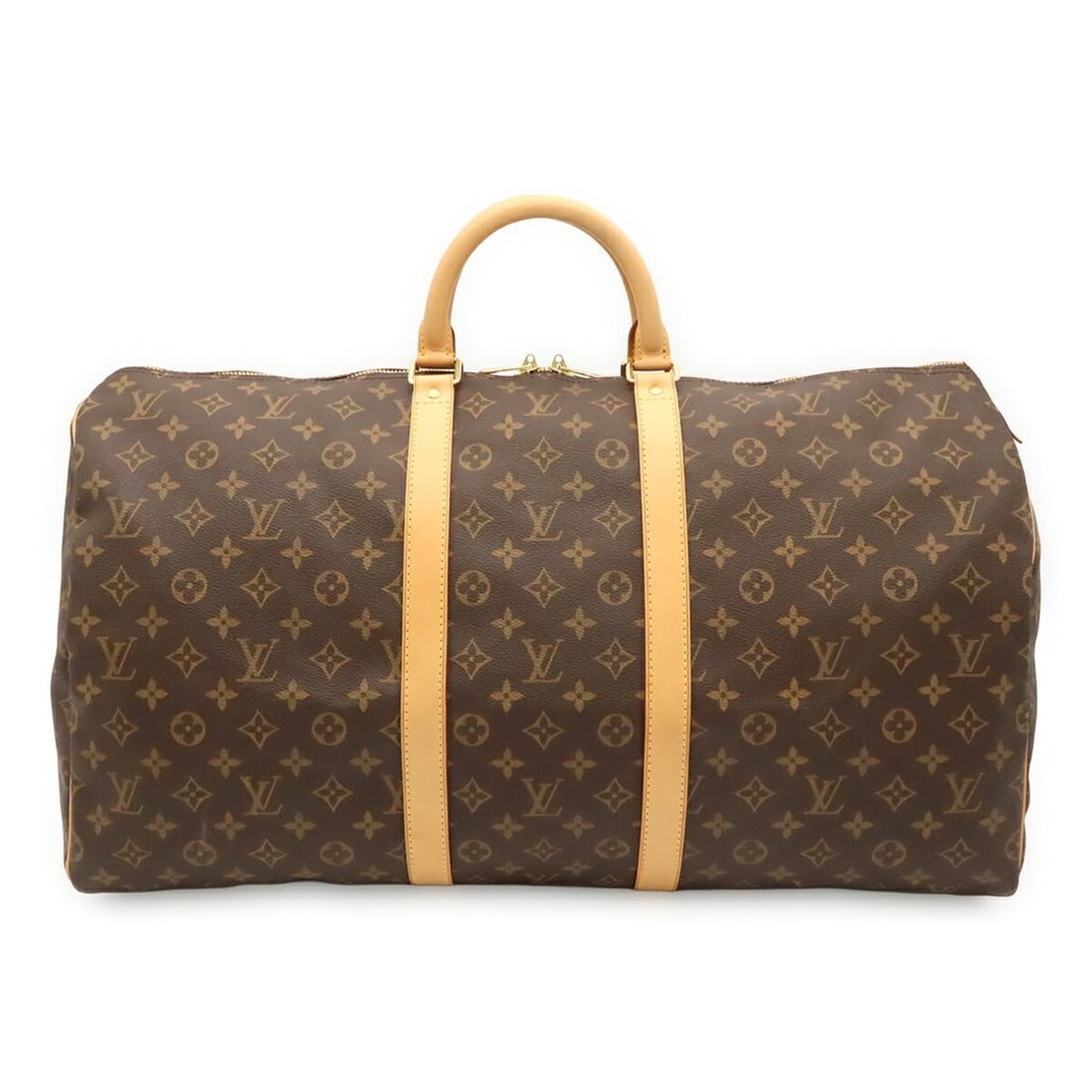 LOUIS VUITTON Louis Vuitton Monogram Keepall 55 Boston Bag Handbag Travel M41424: --- Catalog ---Category: SizeSize (HxWxD): 30cm x 56cm x 25cm / 11.81'' x 22.04'' x 9.84''Category: DesignType: Boston bag, HandbagColor: BrownGender: Women,MenMaterial: Monogram , Canvas Category: Ge