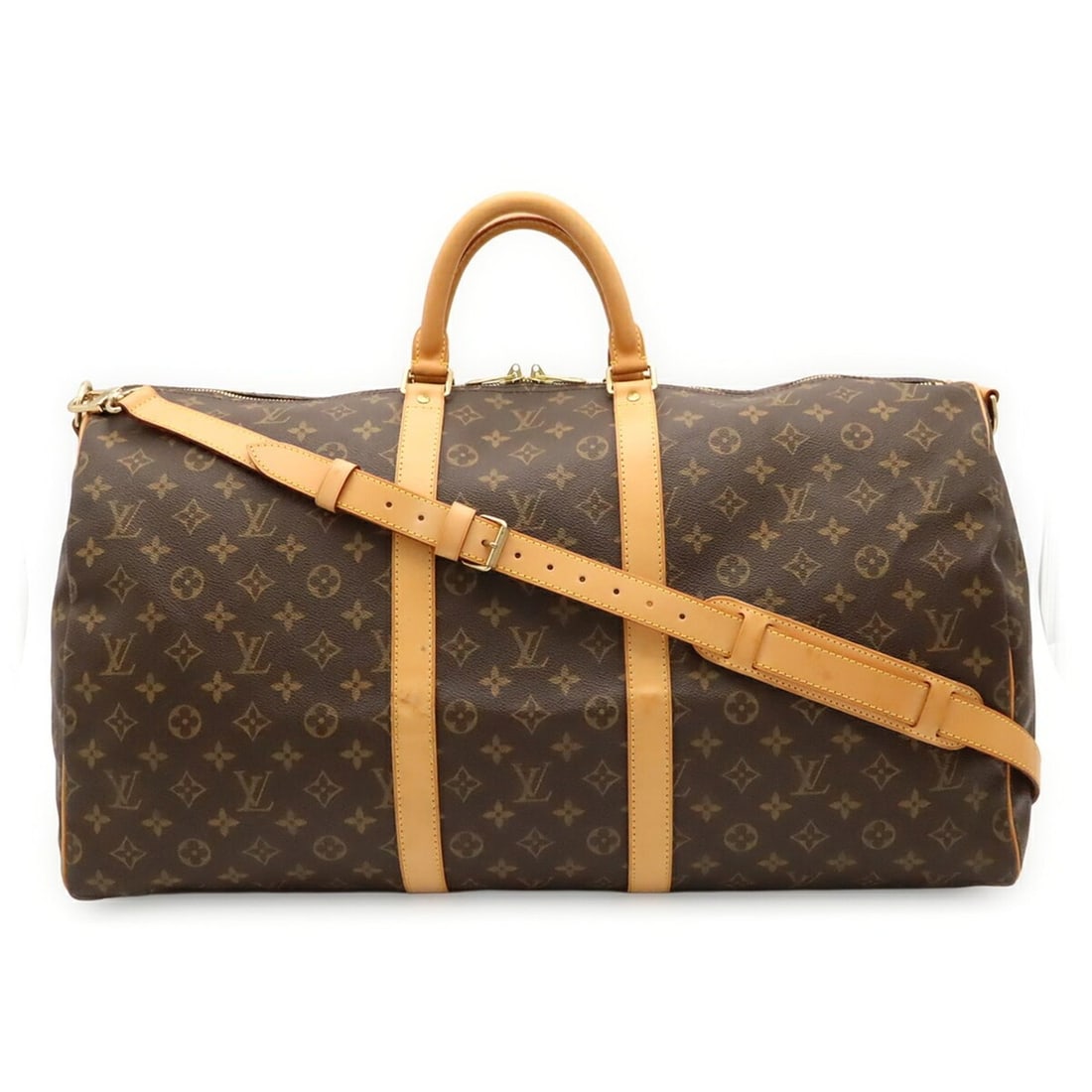 LOUIS VUITTON Louis Vuitton Monogram Keepall Bandoulière 55 Boston Bag Travel Shoulder M41414 (1 of 10)