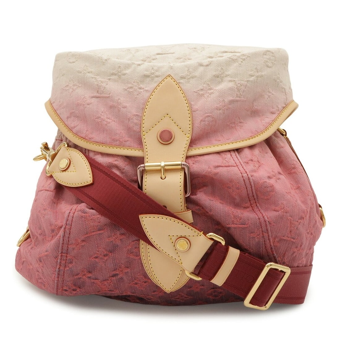 LOUIS VUITTON Louis Vuitton Monogram Denim Sunshine Shoulder Bag Canvas Leather M93183: --- Catalog ---Category: SizeSize (HxWxD): 27cm x 31.5cm x 12.5cm / 10.62'' x 12.4'' x 4.92''Category: DesignType: Pochette, Shoulder bagColor: Noir, PinkGender: WomenMaterial: Denim , Canvas , Leathe