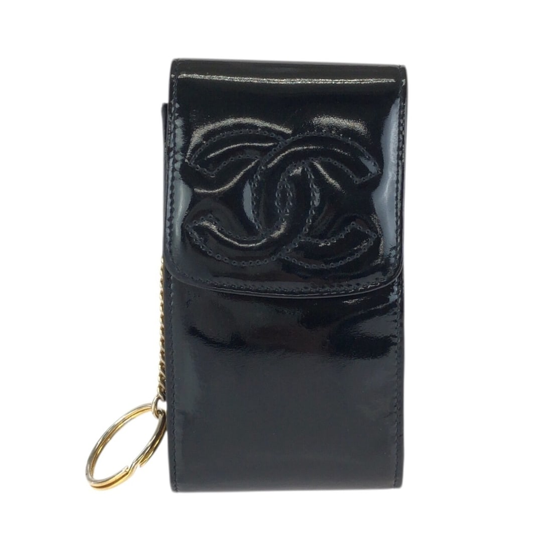 CHANEL Vintage Coco Mark Black with Gold Hardware Enamel Small Item Case IQOS Cigarette for Women: --- Catalog ---Category: DesignType: Cigarette caseColor: BlackMaterial: LeatherLeather/Fur Type: Enamel LeatherCategory: GeneralBrand: ChanelCountry of Origin: FranceCategory: Physical PropertiesSize