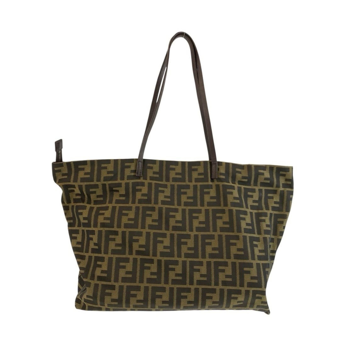 FENDI Zucca Brown Canvas Leather Tote Bag Shoulder for Women: --- Catalog ---Category: SizeSize (HxWxD): 27cm x 33cm x 12cm / 10.62'' x 12.99'' x 4.72''Category: DesignType: Shoulder bag, Tote bagColor: BrownGender: WomenMaterial: Canvas , Leather Category: Gene
