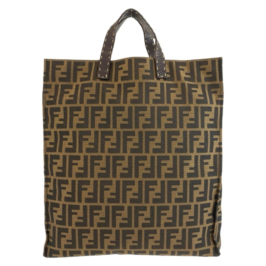 FENDI Selleria Zucca Brown Canvas Leather Tote Bag Business Handbag for Men (8BH173): --- Catalog ---Category: SizeSize (HxWxD): 36cm x 33cm x 9cm / 14.17'' x 12.99'' x 3.54''Category: DesignType: Handbag, Tote bagColor: BrownGender: MenMaterial: Canvas , Leather Category: GeneralMPN: 