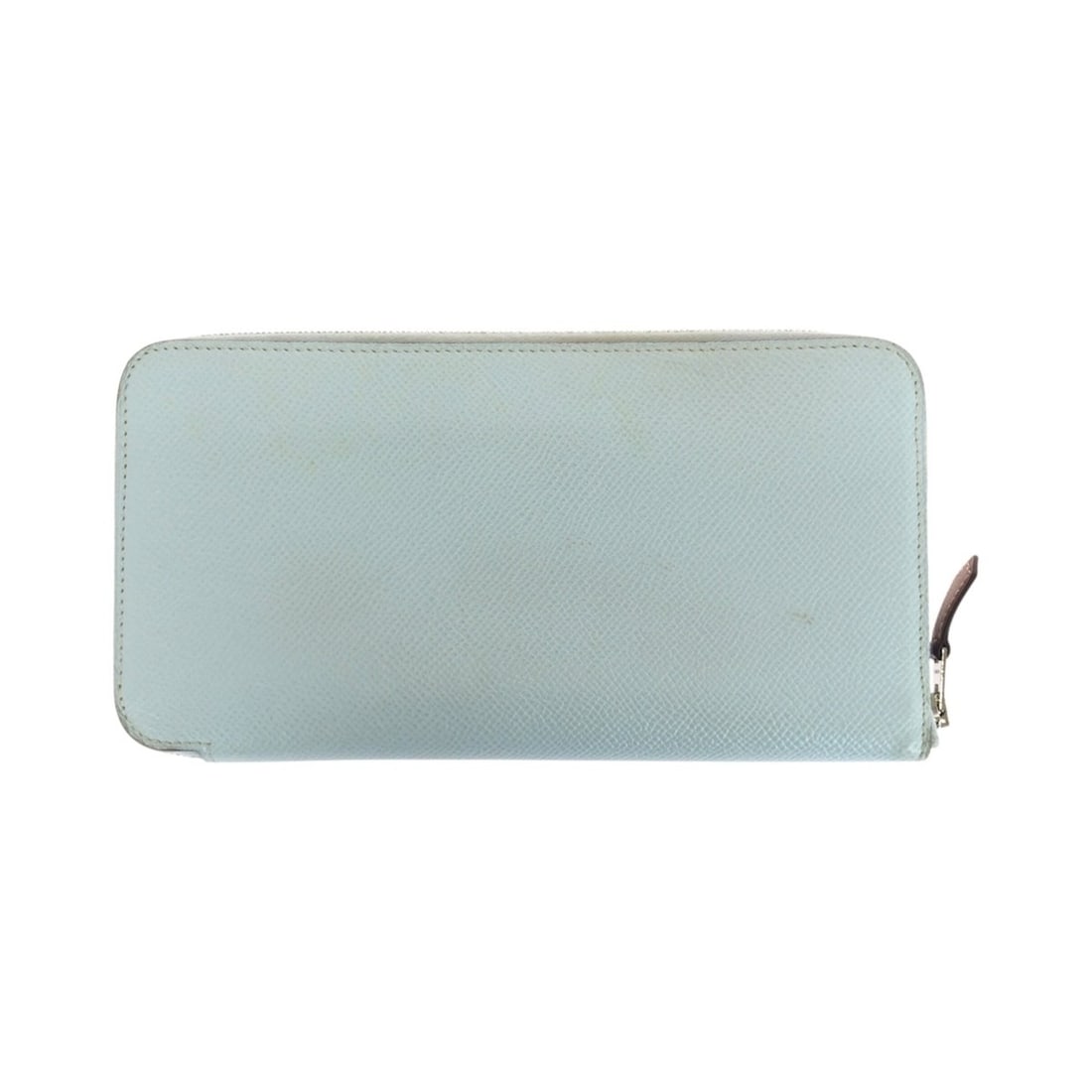 HERMES Azap Silk In Long Wallet, Light Blue, Silver Hardware, Veau Epsom Leather, Silk, Round: --- Catalog ---Category: SizeSize (HxWxD): 10cm x 20cm x 2cm / 3.93'' x 7.87'' x 0.78''Category: DesignType: Long wallet (bi-fold)Color: Light blueGender: WomenMaterial: Silk , Epsom leather Category: