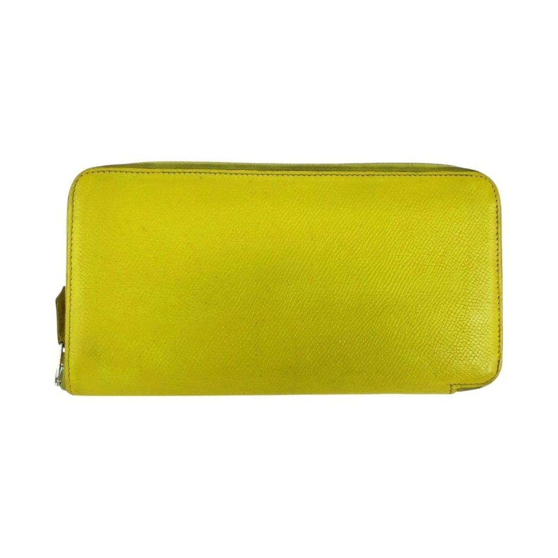 HERMES Azap Long Silk In Light Yellow Silver Hardware Veau Epsom Leather Wallet ?Q Stamp Women's: --- Catalog ---Category: SizeSize (HxWxD): 10cm x 20cm x 2cm / 3.93'' x 7.87'' x 0.78''Category: DesignType: Long wallet (bi-fold)Color: YellowGender: WomenMaterial: Epsom leather Category: GeneralBra