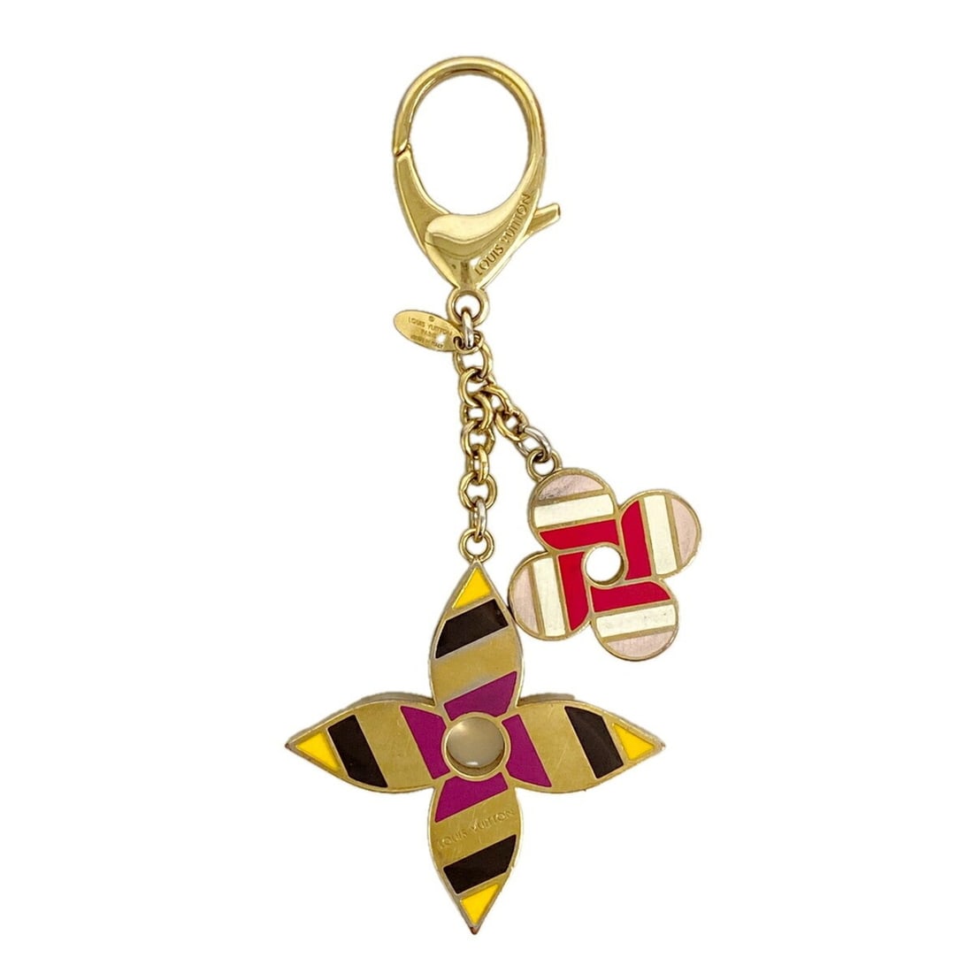 Louis Vuitton Pop Flower Keychain Charm M68001 Gold Multicolor Women's: --- Catalog ---Category: SizeSize (HxWxD): 13.5cm x 6cm x 1cm / 5.31'' x 2.36'' x 0.39''Category: DesignType: KeyringColor: Gold, Multi-colorGender: WomenCategory: GeneralMPN: M68001Brand: Louis Vuitt