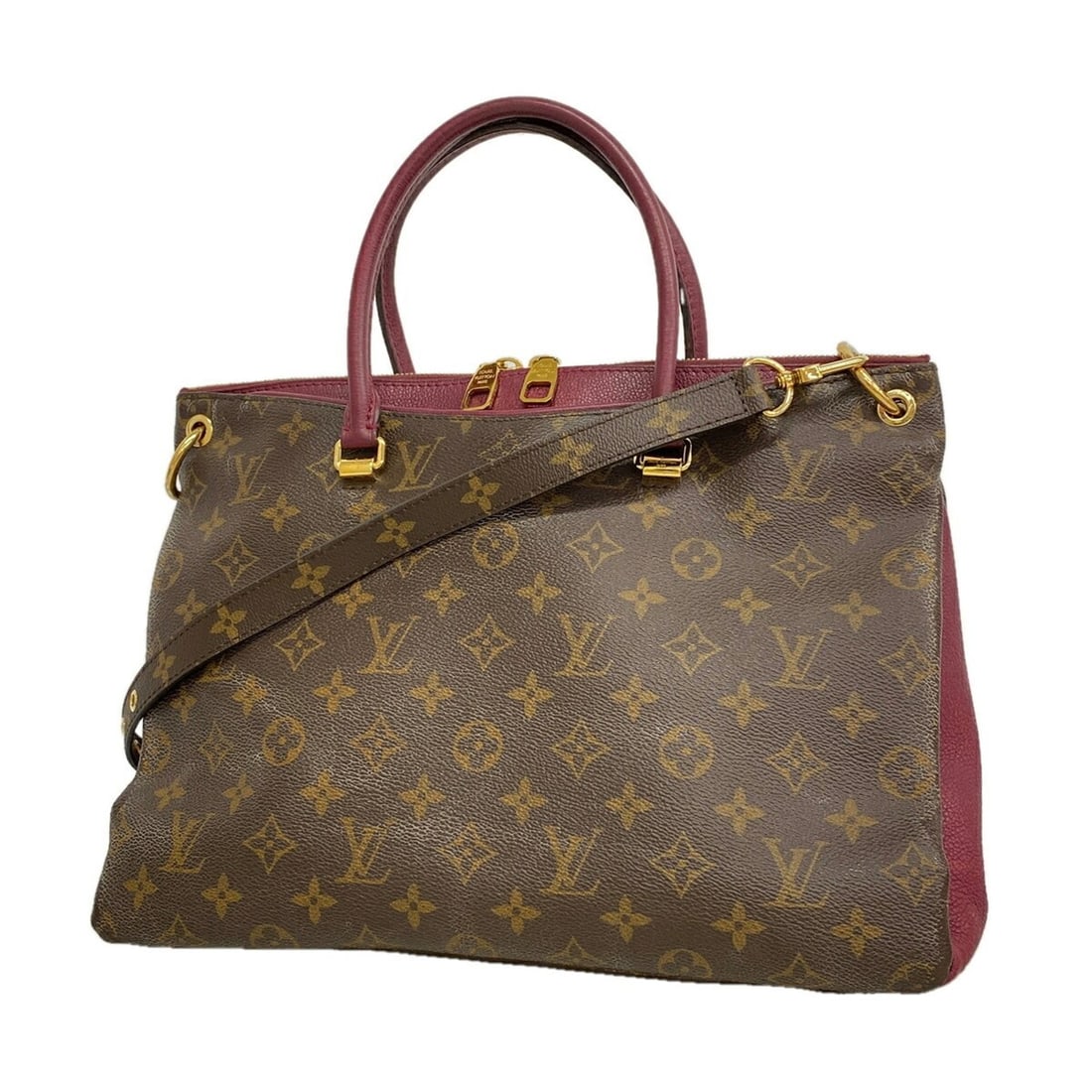 Louis Vuitton Monogram Pallas M42810 Raisin 2-way handbag for women