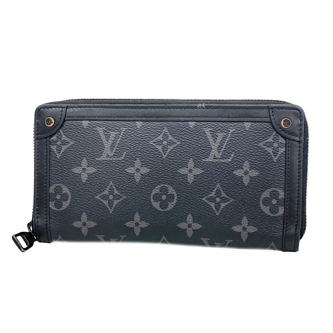 Louis Vuitton Monogram Eclipse Trunk Zippy Wallet M80558 Black Men's Long