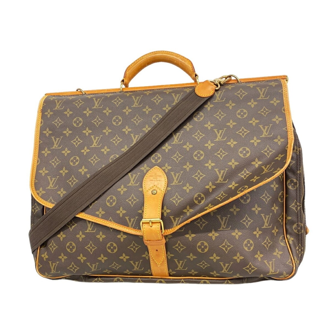 Louis Vuitton Monogram Sac Chasse M41140 Brown 2-way bag for men and women: --- Catalog ---Category: SizeSize (HxWxD): 40cm x 48cm x 21cm / 15.74'' x 18.89'' x 8.26''Category: DesignType: Boston bagColor: BrownGender: Men,WomenCategory: GeneralMPN: M41140Brand: Louis Vuitton-