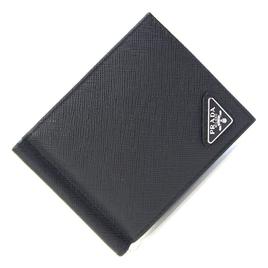 Prada Bi-fold Money Clip 2MN077 Black Leather Wallet Billfold Men's PRADA: --- Catalog ---Category: SizeSize (HxWxD): 8.5cm x 11cm / 3.34'' x 4.33''Category: DesignType: Long bill wallet (bi-fold)Color: BlackGender: MenMaterial: Leather Category: GeneralBrand: PradaCountry o