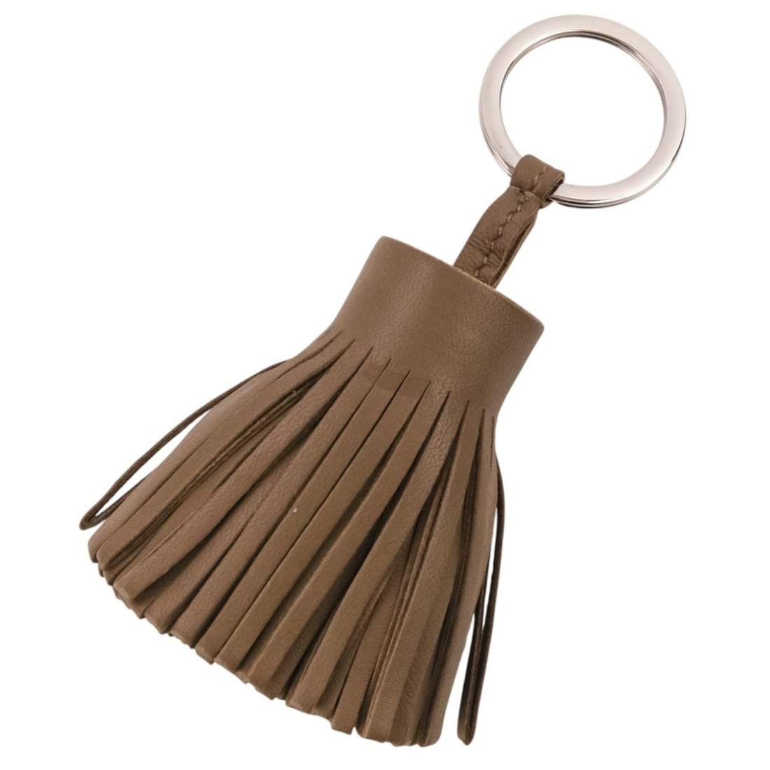 HERMES Carmen Keyring Accessory Bag Charm Agneau Milo Etoupe Women's (1 of 11)