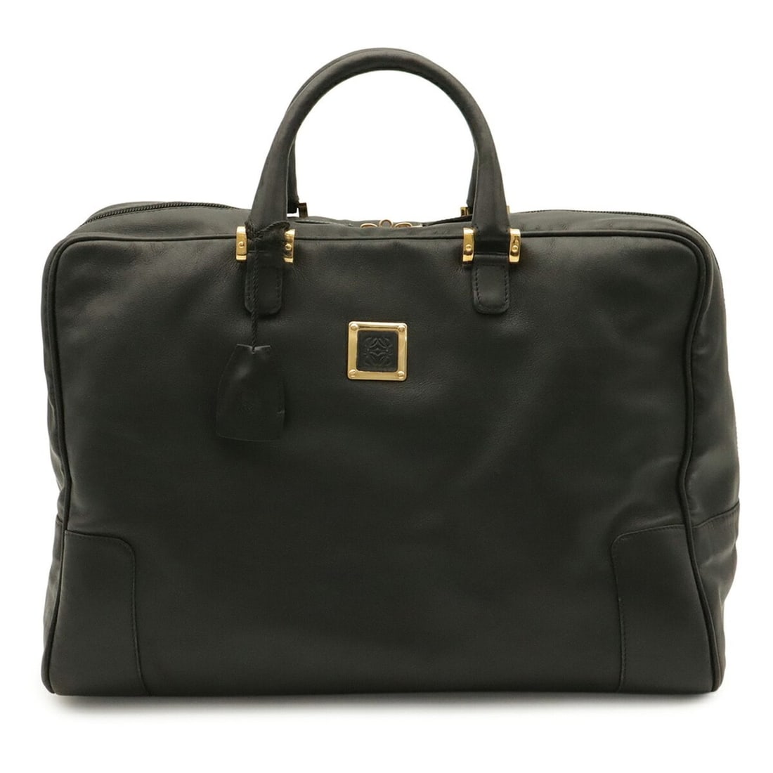 LOEWE Anagram Boston Bag, Handbag, Travel Leather, Black: --- Catalog ---Category: SizeSize (HxWxD): 29cm x 39cm x 18cm / 11.41'' x 15.35'' x 7.08''Category: DesignType: Boston bag, HandbagColor: BlackGender: Men,WomenMaterial: Leather Category: GeneralBrand