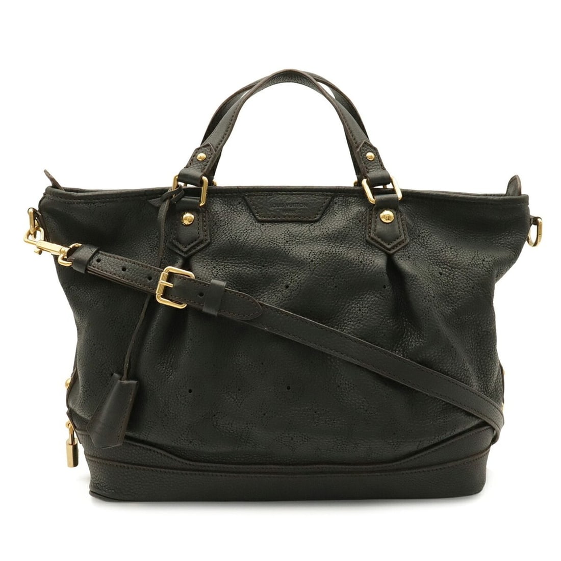 LOUIS VUITTON Stella PM Monogram Mahina Tote Bag, Handbag, Shoulder Leather, Noir Black, M93177: --- Catalog ---Category: SizeSize (HxWxD): 28cm x 40cm x 15.5cm / 11.02'' x 15.74'' x 6.1''Category: DesignType: Handbag, Shoulder bag, Tote bagColor: Black, NoirGender: WomenMaterial: Leather Categor