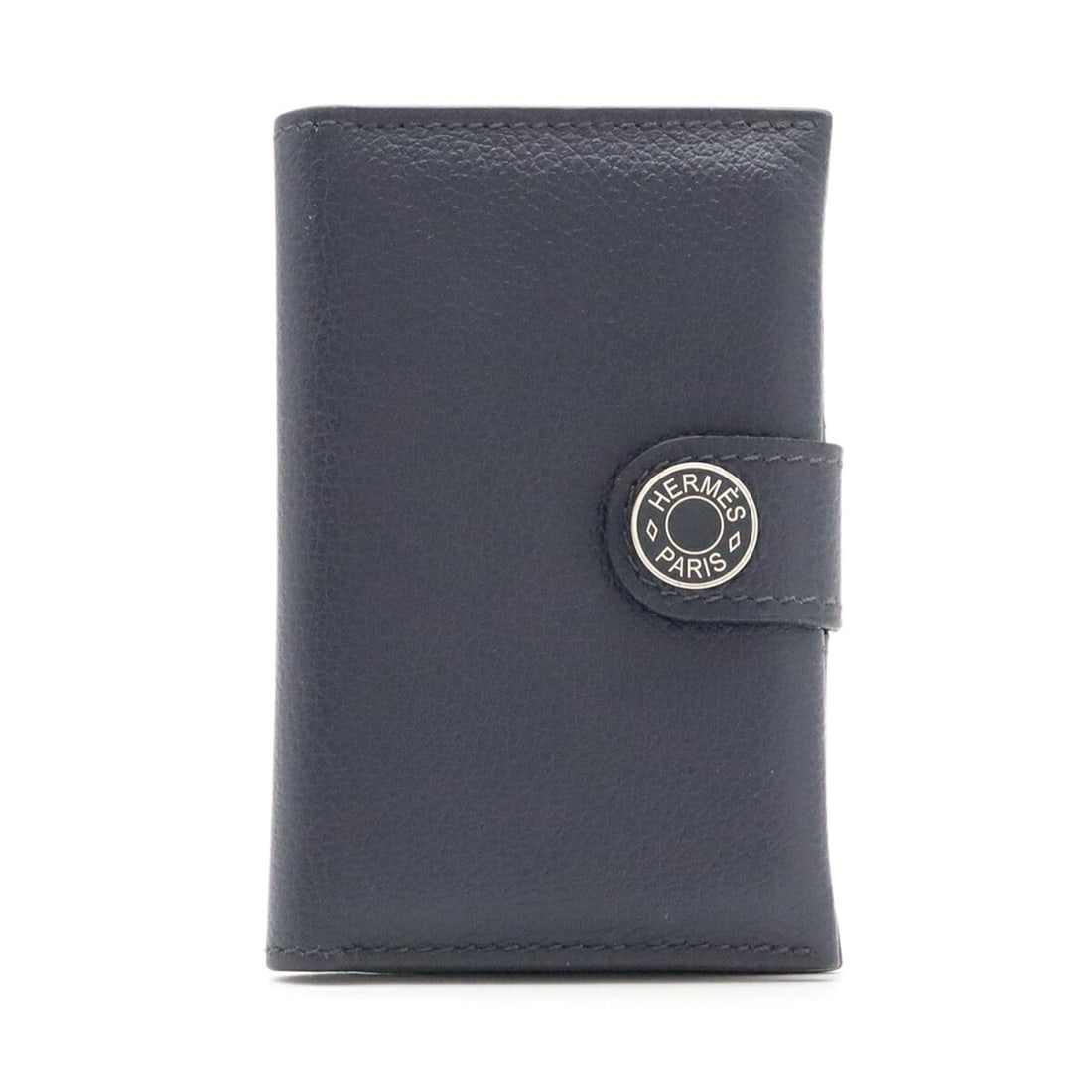 HERMES R.M.S Business Card Holder/Card Case, Pass Veau Evercolor Leather, Navy, B Stamp (1 of 9)