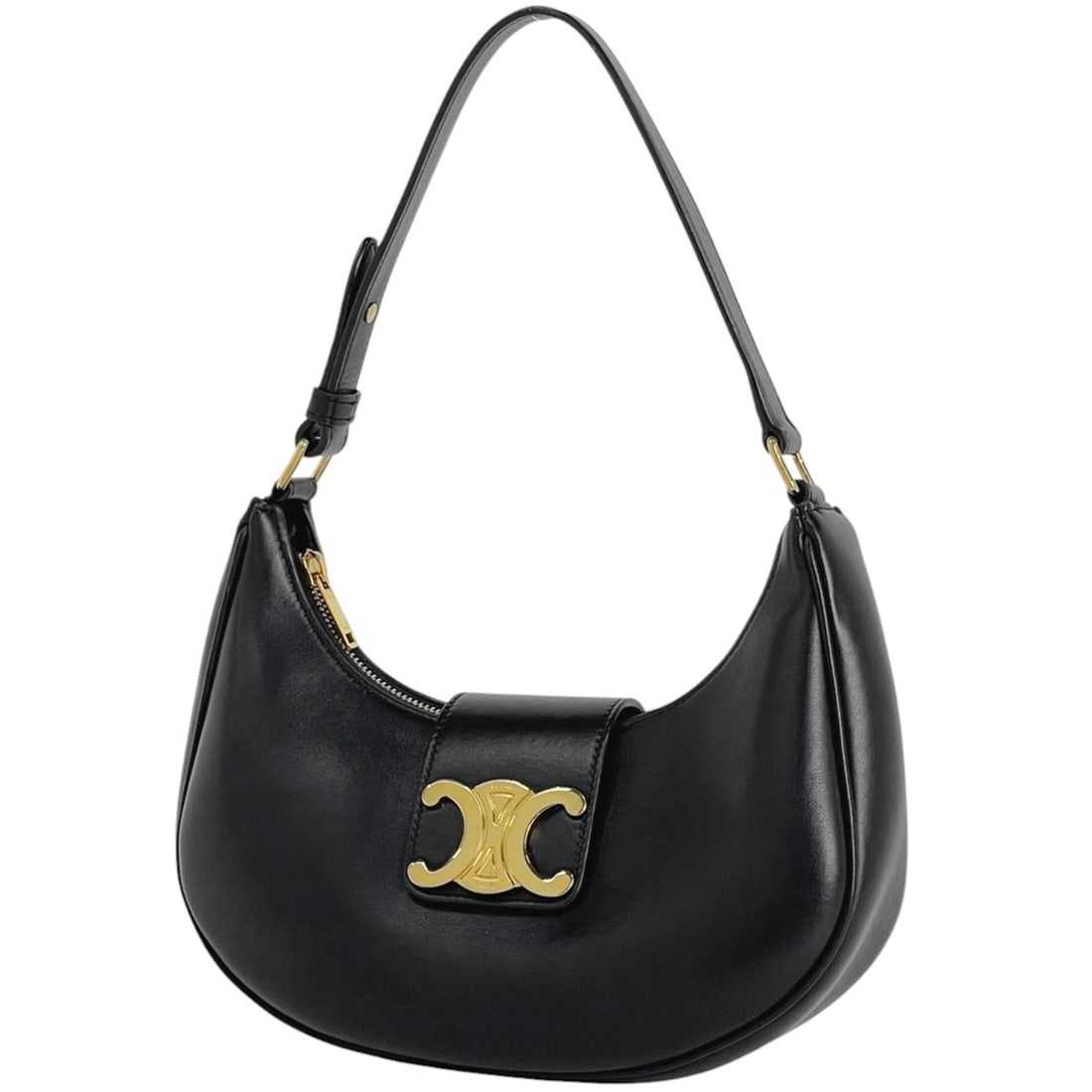 Celine CELINE Medium AVA Triomphe Bag Shoulder Leather Black Women's: --- Catalog ---Category: SizeSize (HxWxD): 12.5cm x 23cm x 6cm / 4.92'' x 9.05'' x 2.36''Category: DesignType: Shoulder bagColor: BlackGender: WomenMaterial: Leather Category: GeneralBrand: Celine--- 