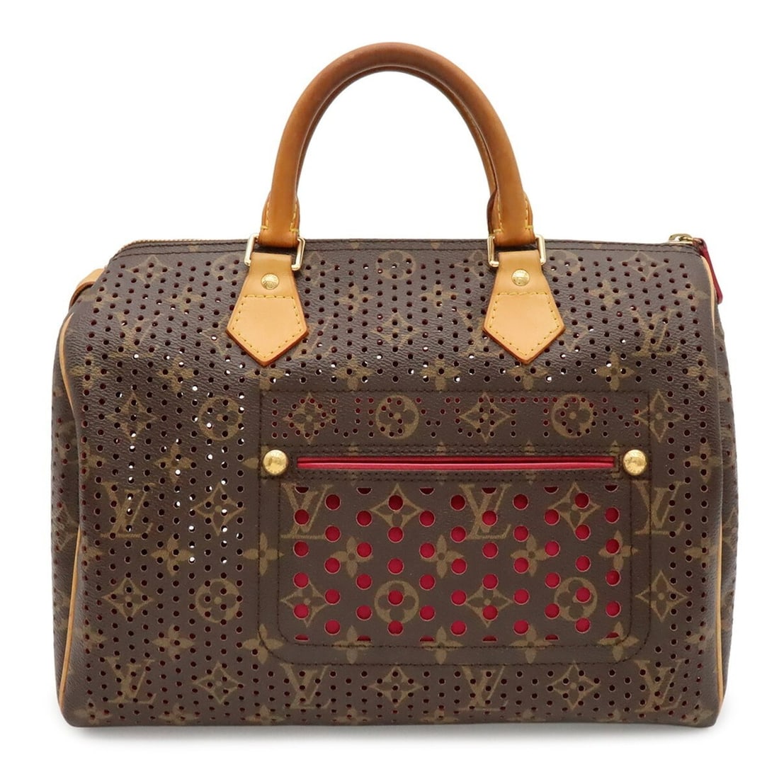 LOUIS VUITTON Louis Vuitton Monogram Perforated Speedy 30 Handbag Fuchsia Pink M95180: --- Catalog ---Category: SizeSize (HxWxD): 22cm x 31cm x 18cm / 8.66'' x 12.2'' x 7.08''Category: DesignType: HandbagColor: Fuchsia, Fuchsia pink, MonogramGender: WomenMaterial: Monogram Perforated Ca